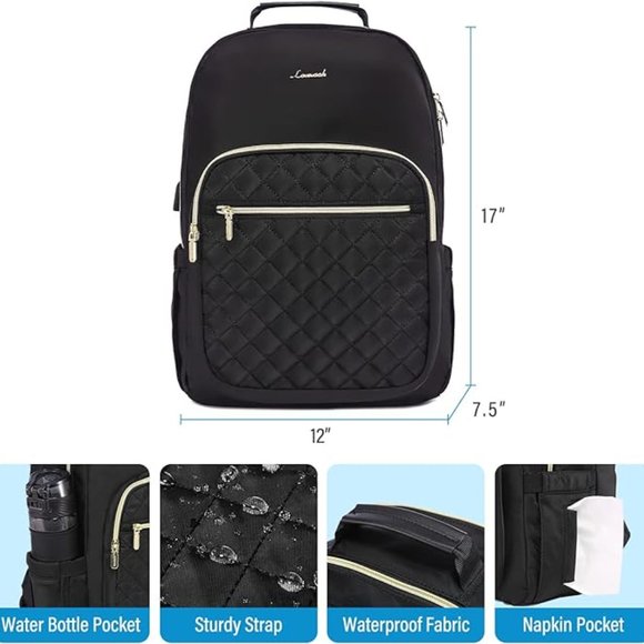 Laptop Backpack Purse for Women, Work Business Travel Computer Bags, for women main image 9